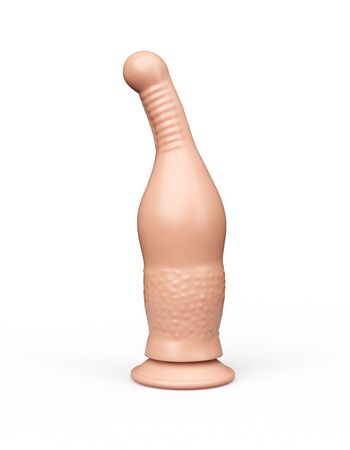 Анальный телесный стимулятор на присоске - 19,5 см.